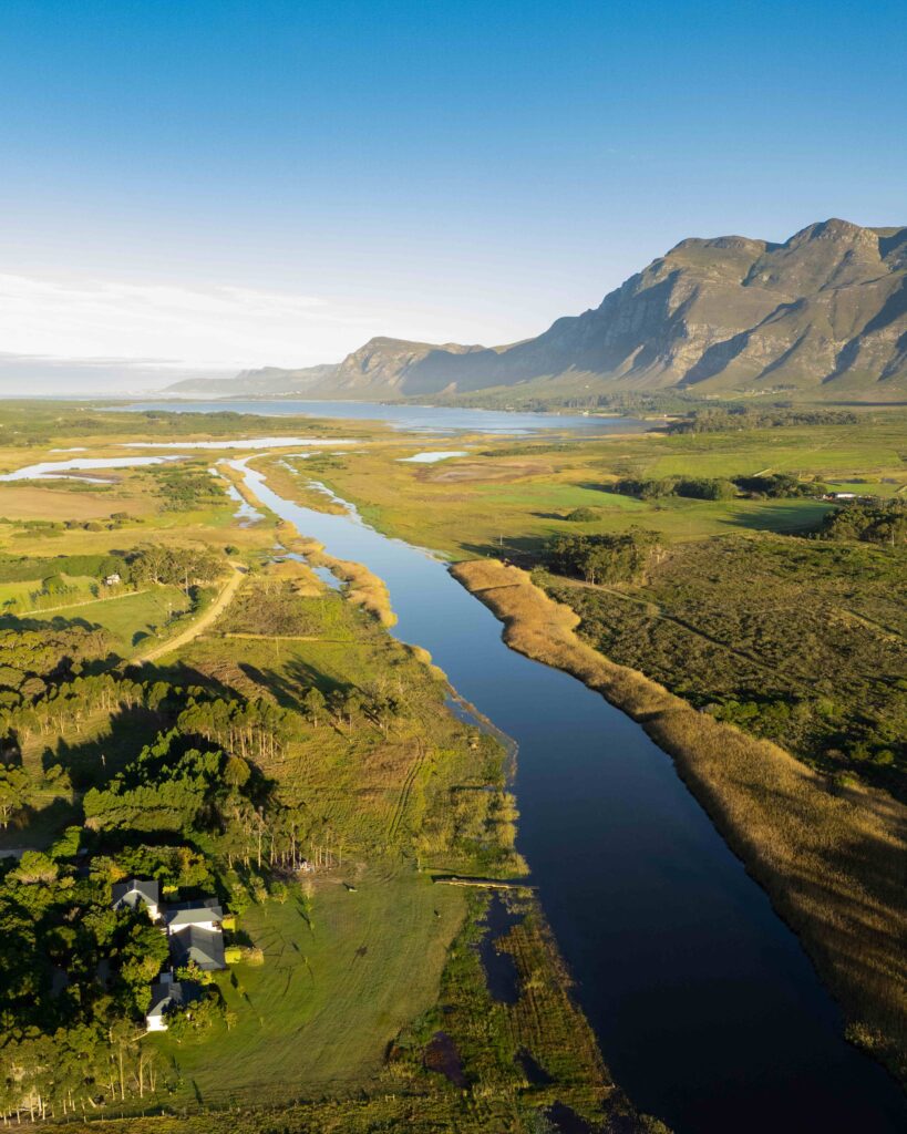 the kleinriver and the SPringfontein River Lodge, Stanford