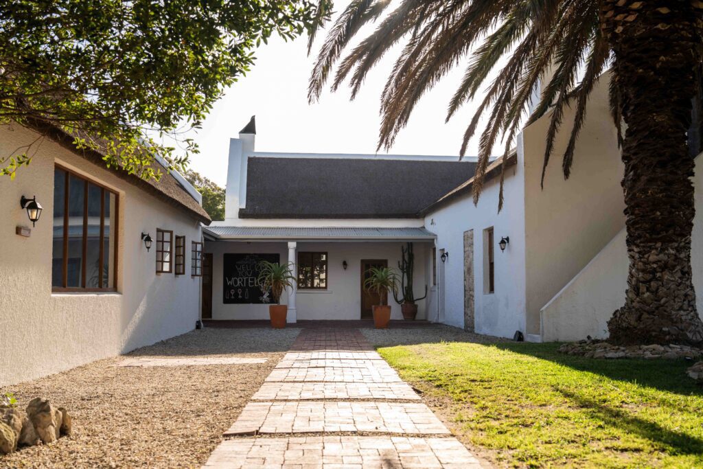 entrance to wortelgat, start of the culinary experience at springfontein, stanford